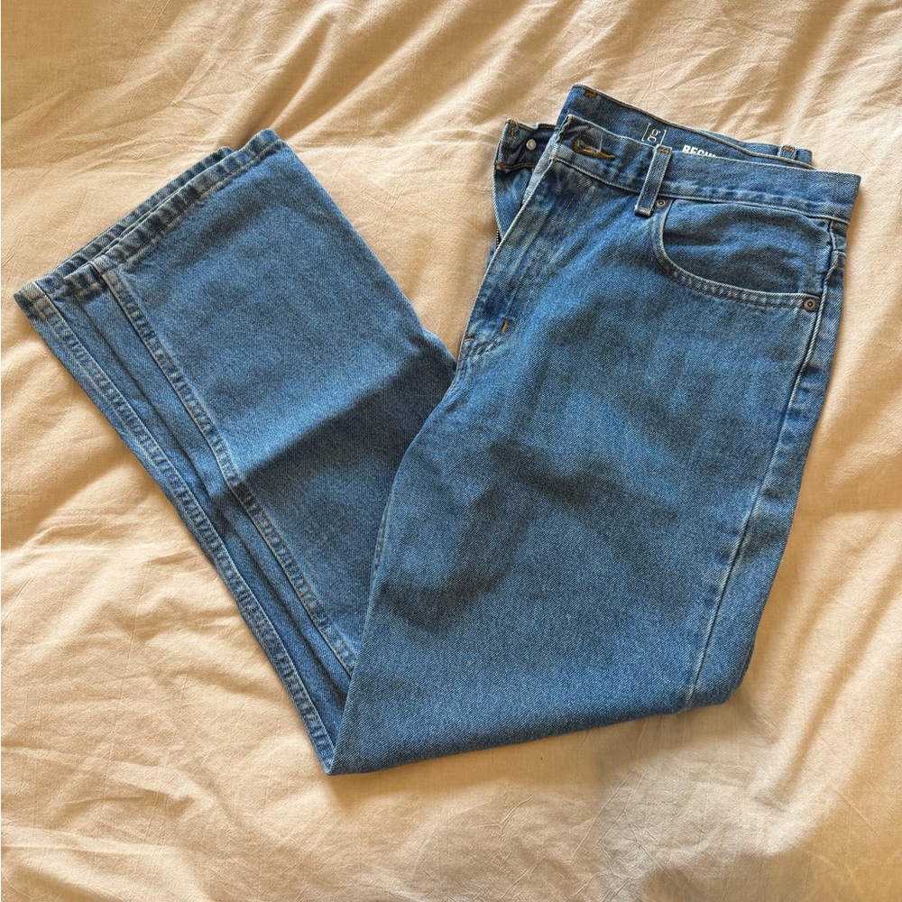 George Men's Straight Blue Jeans